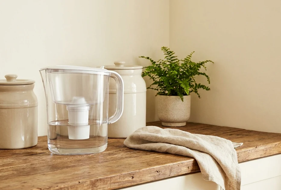 Clean water pitcher and storage jars for beginner water readiness